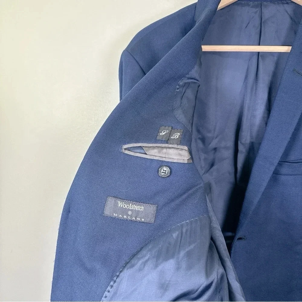 Tiger Of Sweden Mens Size 52 Navy Wool Jil 9 Button Blazer